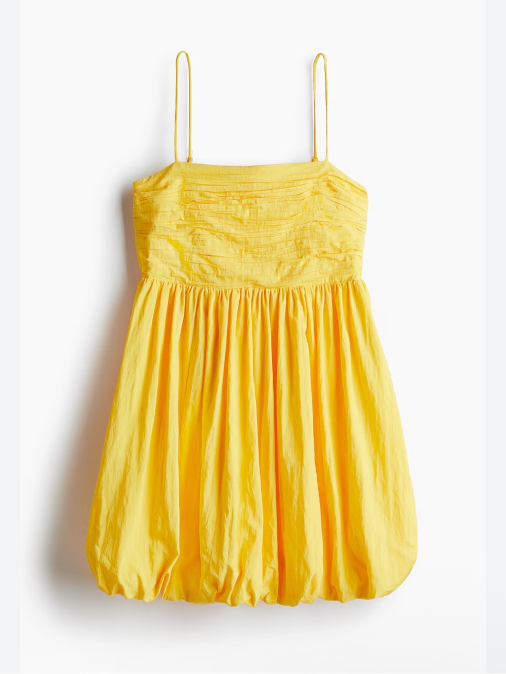 NWT H&M Yellow Bubble Hem Dress